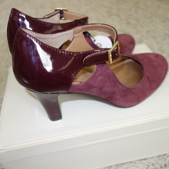 GIANI BERNINI Velmah Memory Foam Mary Jane Pumps - Size 6M - Wine - Picture 13 of 14